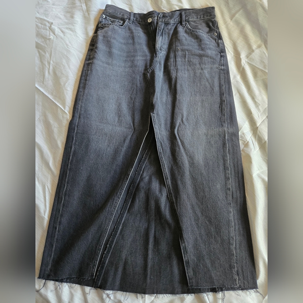 American Eagle Outfitters Charcoal Denim Skirt